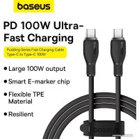 Кабель Baseus Pudding Series Fast Charging Cable 100W USB Type-C - USB Type-C (1.2 м, черный)