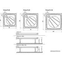 Душевой поддон Ravak Galaxy Perseus Pro 90x90 [XA037701010]