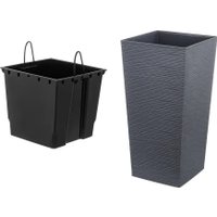 Кашпо El Casa Финезия джут 650171 (антрацит)