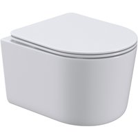 Унитаз подвесной Roxen Simple compact в комплекте с инсталляцией StounFix Dual Fresh 6 в 1 968486 (кнопка: сатин)