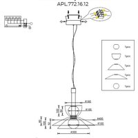 Подвесная люстра Aployt APL.772.16.12