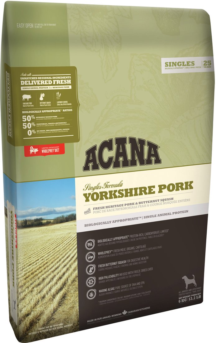 

Сухой корм для собак Acana Yorkshire Pork 11.4 кг