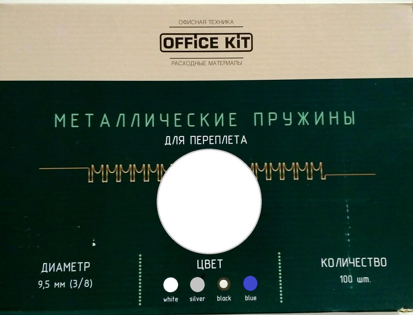 

Металлическая пружина для переплета Office-Kit 9.5 мм OKPM38W (белый)