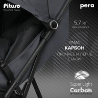 Коляска прогулочная «книга» Pituso Pera (graphite/рама carbon)