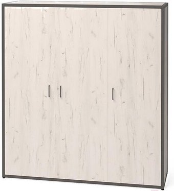 Шкаф распашной Millwood Neo Loft ML-6/L (дуб белый craft/металл черный)