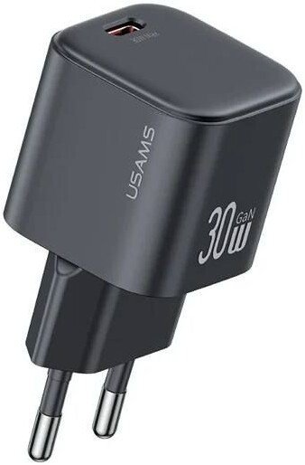 Сетевое зарядное Usams CC262 30W GaN (черный)