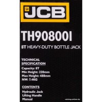 Бутылочный домкрат JCB TH908001 (8т)