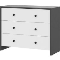 Комод Mio Tesoro Дольче 3 ящика (графит/белый)