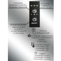 Полотенцесушитель Granula Квадро 50x80 (терморегулятор, черный матовый)