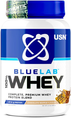 Протеин сывороточный (изолят) USN BlueLab 100% Whey (908г, шоколадная вафля)