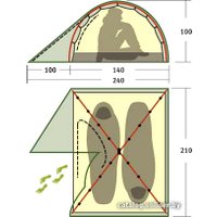 Треккинговая палатка AlexikA Scout 2