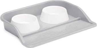 Двойная миска Альтернатива М8629 (серый)