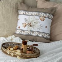 Декоративная подушка Listelle Торонто кайма с корзинкой 817701/2