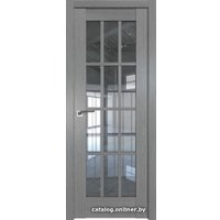 Межкомнатная дверь ProfilDoors 102XN L 70x200 (грувд серый, стекло прозрачное)