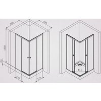 Душевой уголок AM.PM X-joy 90x90 W94G-403-9090-MT1K (серебристый/прозрачное стекло)