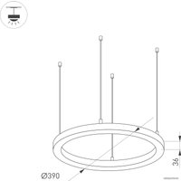 Подвесная люстра Arlight SP-LINE-HANG-ARC-O3535-D350-35W 037884