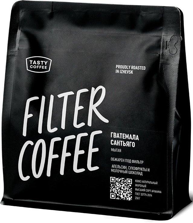 

Кофе Tasty coffee Гватемала Сантьяго зерновой 250 г