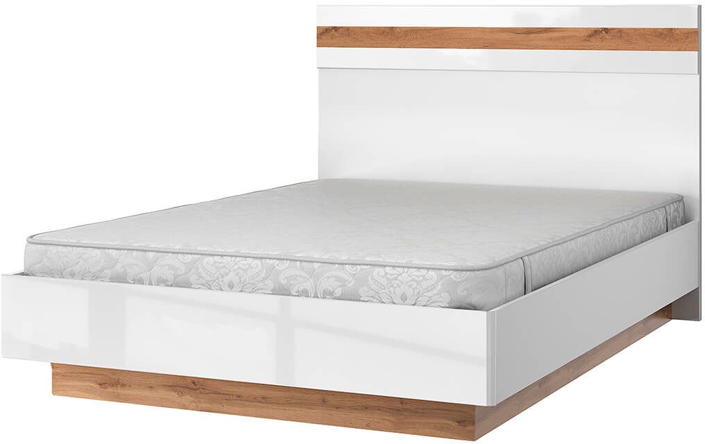 Кровать Anrex Taurus 140В с подъемником 140x200 (дуб вотан/белый)