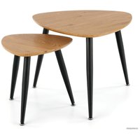 Журнальный столик Halmar Nicea 2 (дуб золотой/черный)