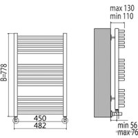 Полотенцесушитель TERMINUS Классик П16 (450x778)