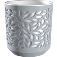 Кашпо La Decoro Leaves КШ-9576 (серый/белый)