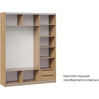 Шкаф-купе Трия Оскар Хилтон Т2 1800 271090 (ручка черная/дуб крафт золотой/графит матовый)