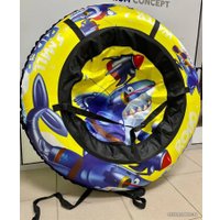 Тюбинг Small Rider Snow Tubes 4 Акула Робот 110 см (желтый)