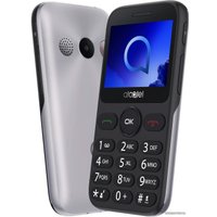 Кнопочный телефон Alcatel 2019G (серебристый)