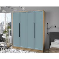 Шкаф распашной Интерлиния Концепт Тренд КТ-Ш4 (дуб золотой/океан)