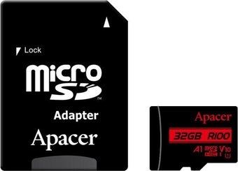 Карта памяти Apacer microSDXC AP128GMCSX10UB-R 128GB (с адаптером)