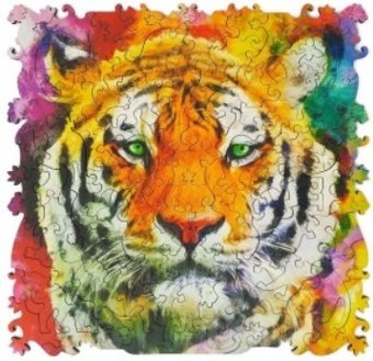 Пазл Нескучные игры Тигр. Фигурный деревянный пазл 8389