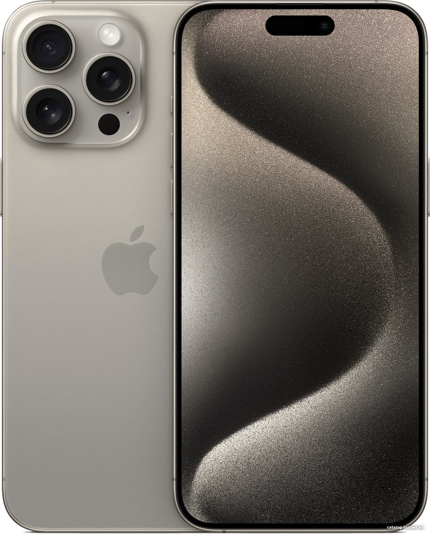 Телефон Apple iPhone 15 Pro Max eSIM 512GB (природный титан)
