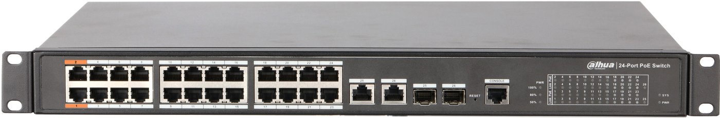 

Управляемый коммутатор 2-го уровня Dahua DH-PFS4226-24ET-360
