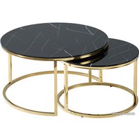 Журнальный столик Signal Muse (черный мрамор/золотой)
