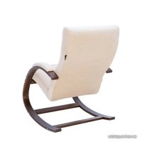Кресло-качалка Leset Милано (орех текстура/бежевый велюр V 18)
