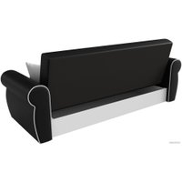 Диван Лига диванов Лига-019 118387 (экокожа, черный/белый/подушки белый)