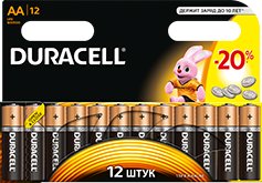 Батарейка DURACELL AA 12 шт.