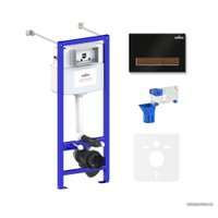 Инсталляция для унитаза Lavinia Boho Relfix 5 в 1 77020058 (матовый черный/темное дерево пластик)