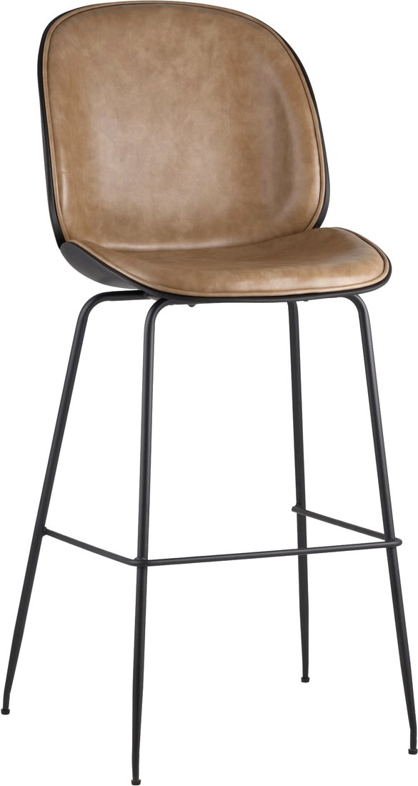 

Стул Stool Group Beetle PU со спинкой барный (бежевый)