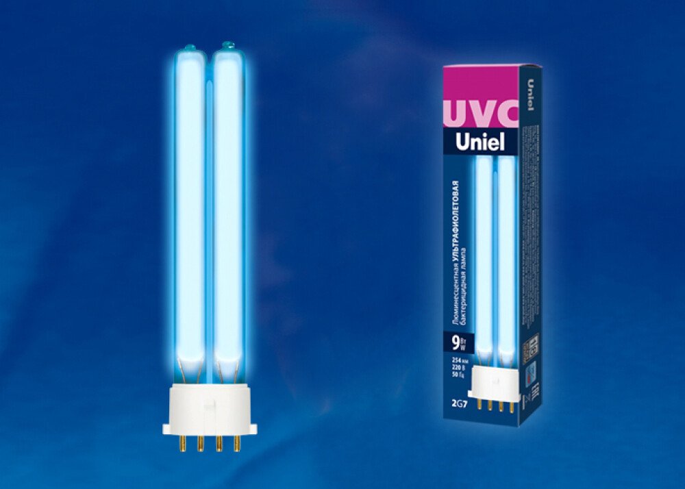 

Ультрафиолетовая лампа Uniel ESL-PL-9/UVCB/2G7/CL UL-00004683