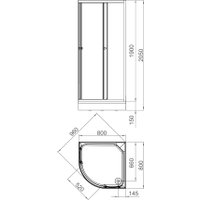 Душевой уголок Domani-Spa Eco Delight Slim 88 80x80 DS01EcDS88LBT00 в Бобруйске