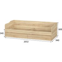 Кровать NN мебель КР 1 90х200 (дуб сонома)