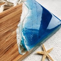 Сервировочная доска Wood_N_Sea Море синее д-1