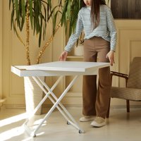 Стол-трансформер Levmar Apollo D78/S64 (белый/белые опоры)