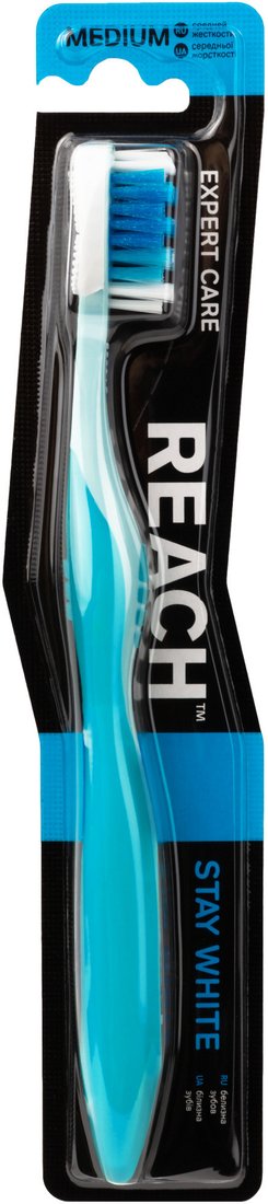 

Зубная щетка Reach Stay White средняя