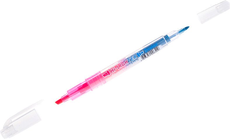 

Текстовыделитель Crown Multi Hi-Lighter двухсторонний H2-1000 (розовый/голубой)