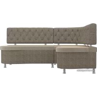 Угловой диван Лига диванов Вегас 105178 (правый, бежевый/корфу 03)