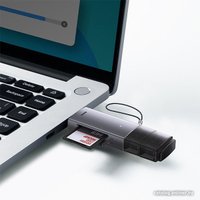 Карт-ридер Baseus AirJoy USB-A & Type-C to SD/TF Card Reader WKQX070301