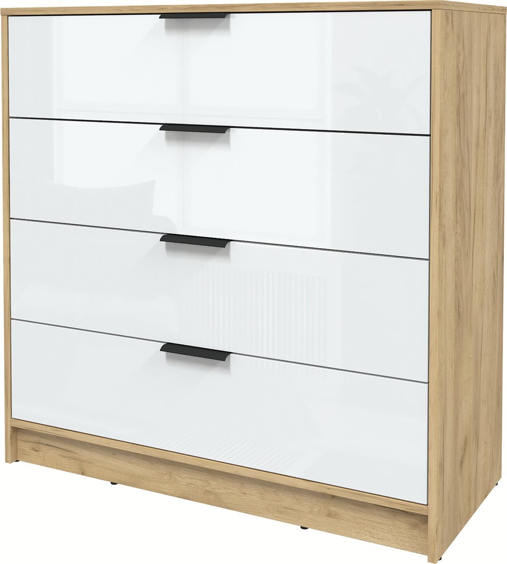 

Комод Интерлиния Концепт КТ-К100 Глосс (дуб золотой/белый глянец)