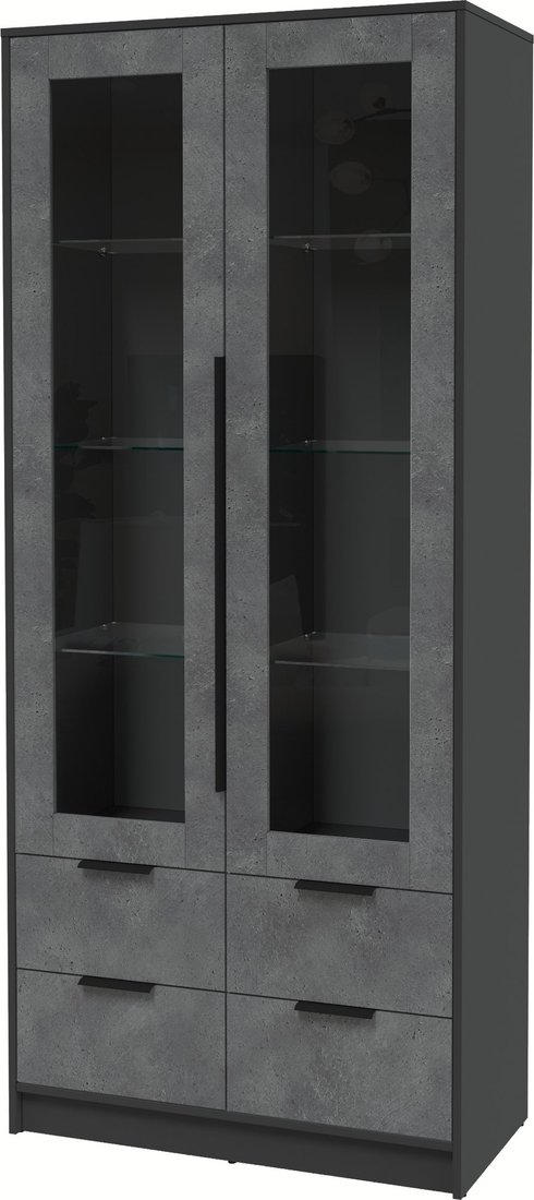 

Шкаф-витрина Интерлиния Концепт КТ-ШВ2 (бетон портленд/антрацит)